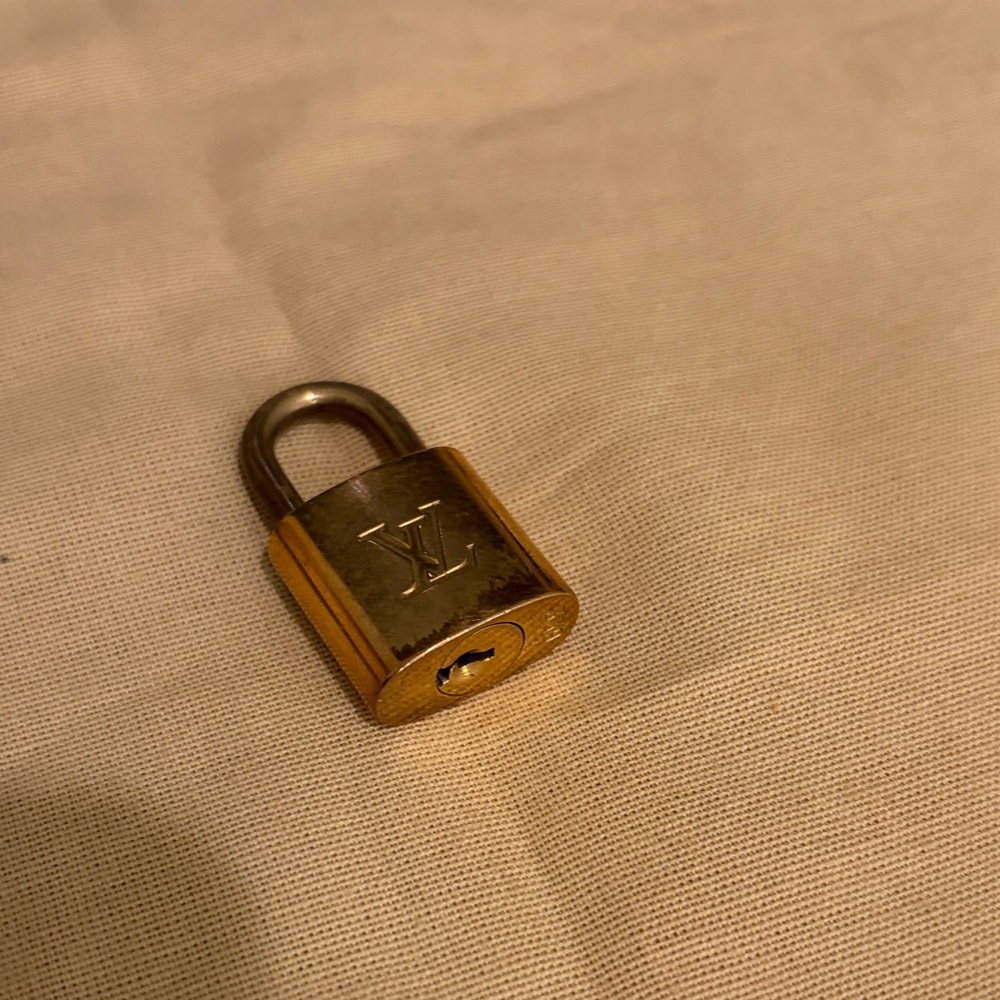 Louis Vuitton Gold-tone Lock with LV Emblem